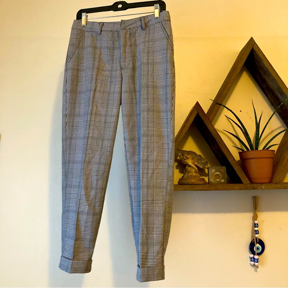 Forever 21 grey plaid slacks